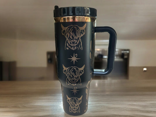 Highland Cow Cactus 40oz Tumbler