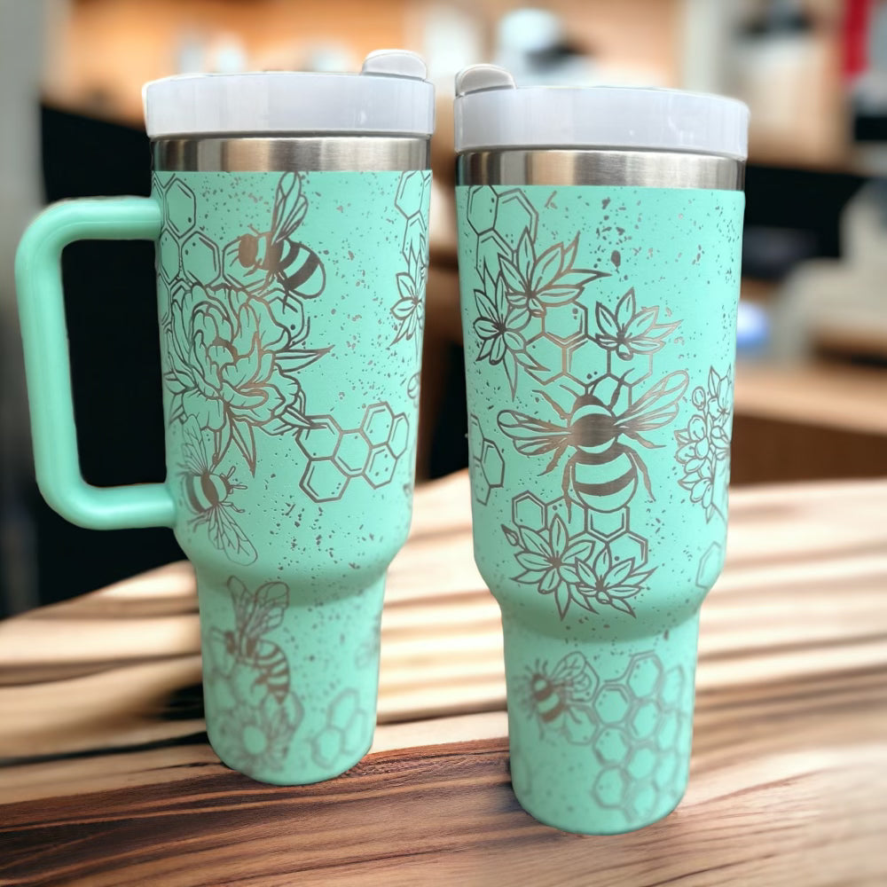 Mint Honeybee 40oz Tumbler