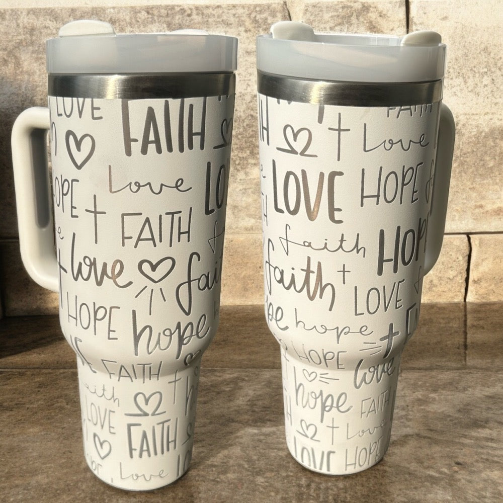 Faith Hope Love 40oz Tumbler