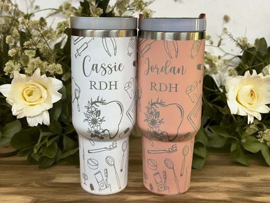 Floral Dental 40oz Tumbler