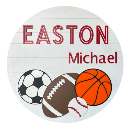 Sports nursery sign